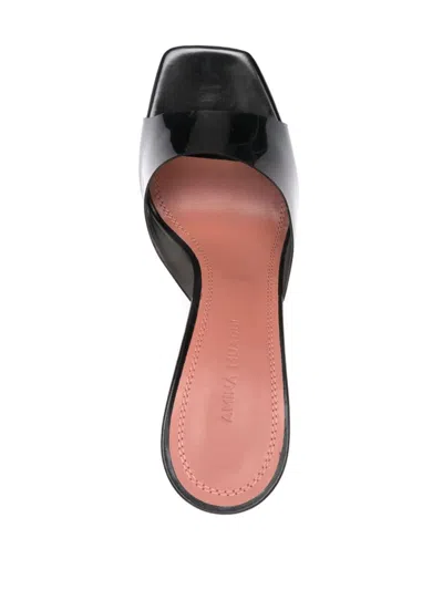 Amina Muaddi Dalida Glass 140mm Translucent Platform Mules