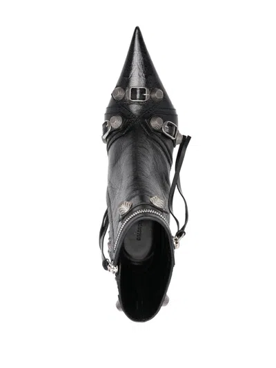 Balenciaga Cagole 50 Ankle Boots In Lamb Leather