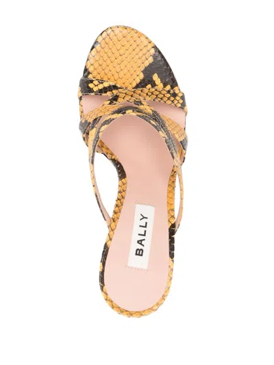 Bally Carolyn 105 Snake-embossed Leather Sandal