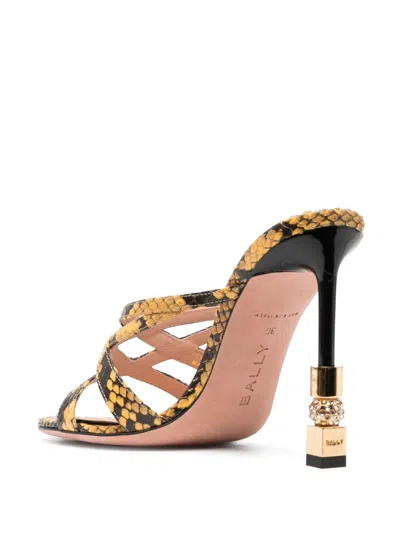 Bally Carolyn 105 Snake-embossed Leather Sandal