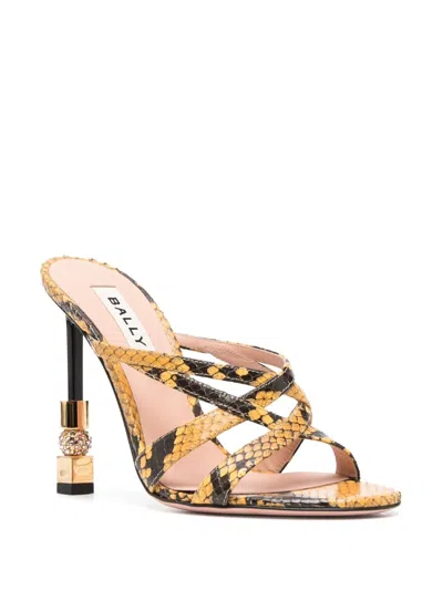 Bally Carolyn 105 Snake-embossed Leather Sandal