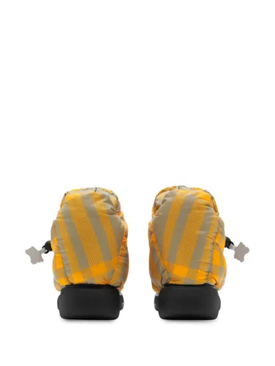 Burberry Check Pillow Padded Drawstring Snow Boots