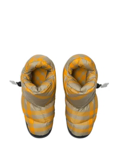 Burberry Check Pillow Padded Drawstring Snow Boots