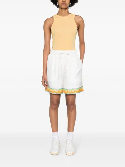 Casablanca Drawstring Silk Shorts