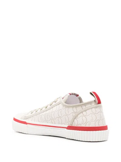 Christian Louboutin Low Top Sneakers With Red Monogram