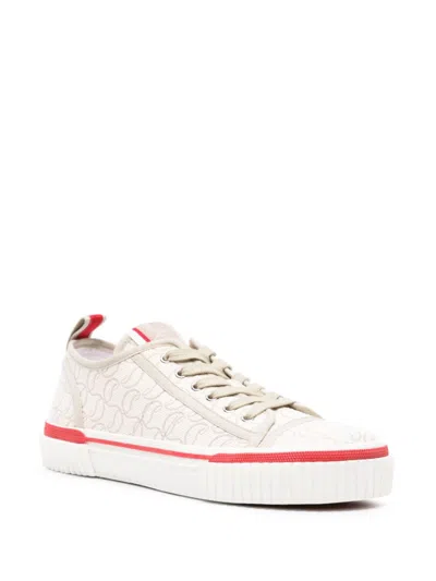Christian Louboutin Low Top Sneakers With Red Monogram
