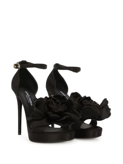Dolce & Gabbana Open-toe High-heeled Sandals In Black