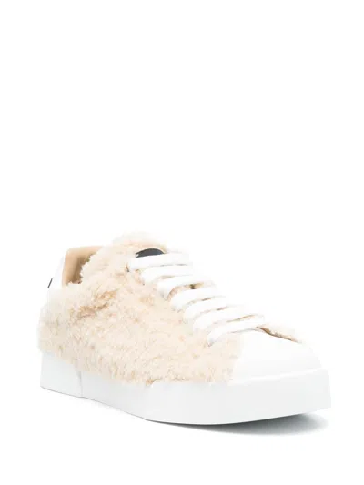 Dolce & Gabbana Leather Flatform Low-top Sneakers