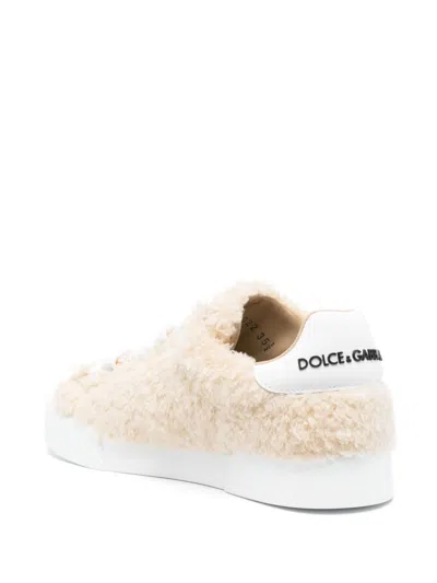 Dolce & Gabbana Leather Flatform Low-top Sneakers
