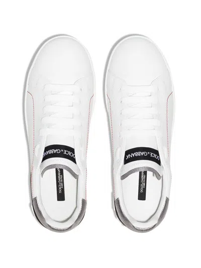 Shop Dolce & Gabbana Portofino Leather Sneakers