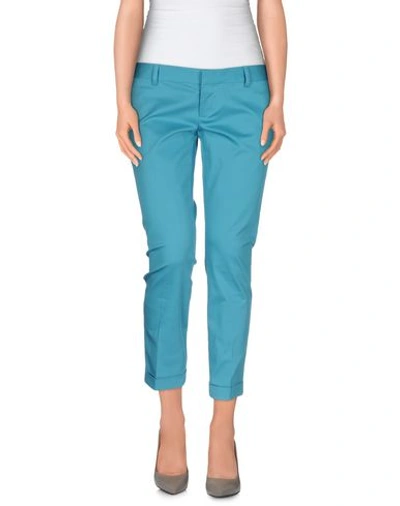 Dsquared2 Cropped Pants & Culottes In Turquoise