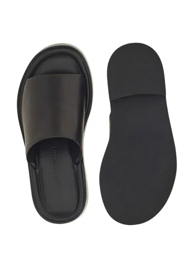 Ferragamo Crossover-strap Leather Slides