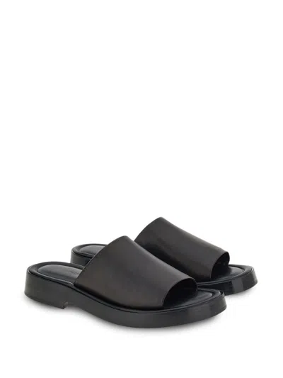 Ferragamo Crossover-strap Leather Slides