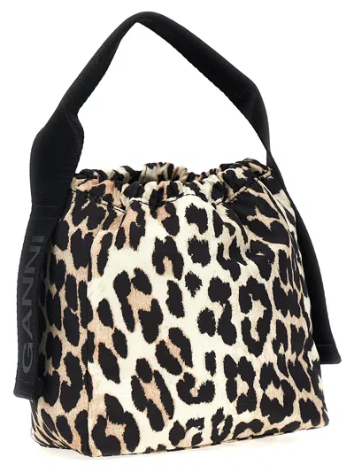 Shop Ganni 'leopard Tech Pouch' Handbag