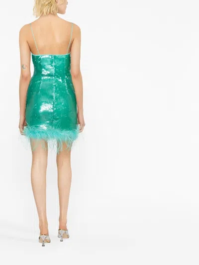 Giuseppe Di Morabito Feather-trimmed Sequin Embellished Sleeveless Dress