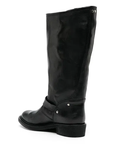 Shop Golden Goose High Leather Biker Boots