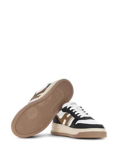 Shop Hogan Pre H630 Leather Sneakers