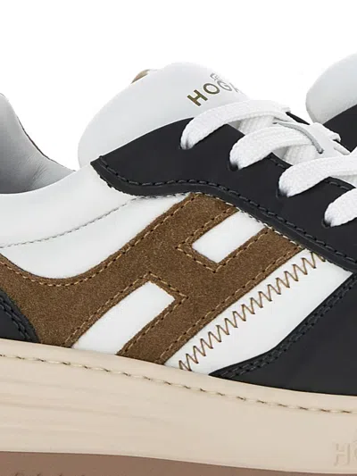 Shop Hogan Pre H630 Leather Sneakers