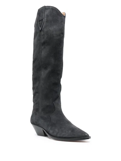 Isabel Marant Denvee Suede Leather Boots In Animal Print