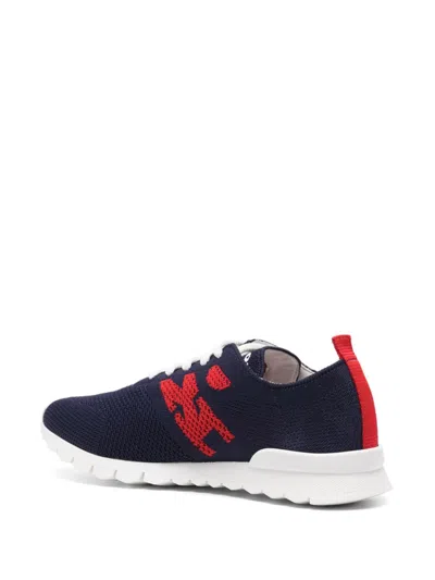 Shop Kiton Logo Cotton Sneakers