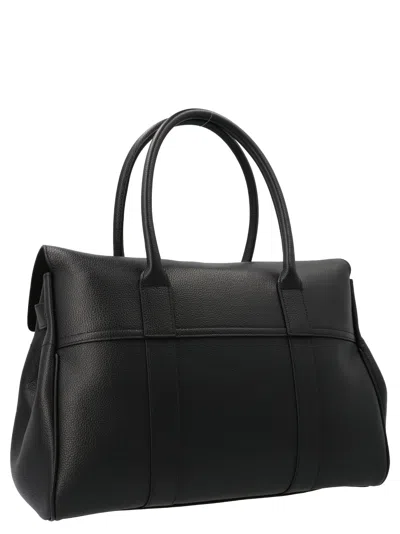 Mulberry 'bayswater' Black Handbag With Twist-lock Fastening