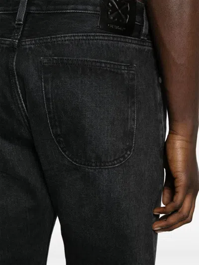 Off-white Black Jeans With Logo Patch