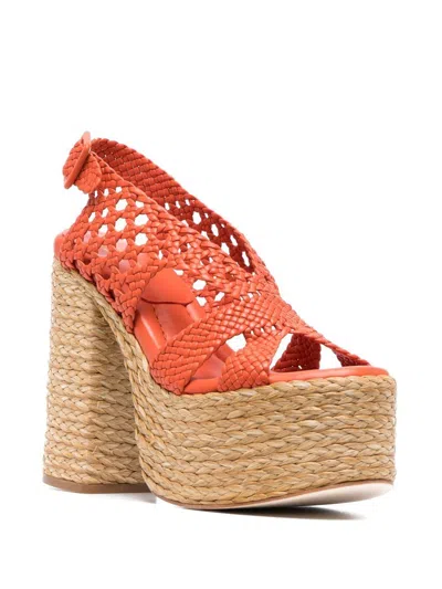 Paloma Barceló Interwovened Design Sandals With Block Heel
