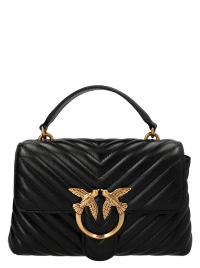 Pinko Foldover Quilted Shoulder Bag With Chain Strap