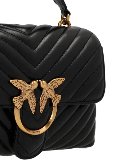 Pinko Foldover Quilted Shoulder Bag With Chain Strap