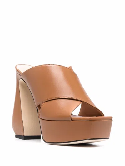 Shop Si Rossi Leather Heel Mules