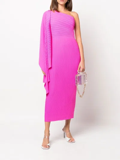 Solace London Lenna Midi Dress In Pink