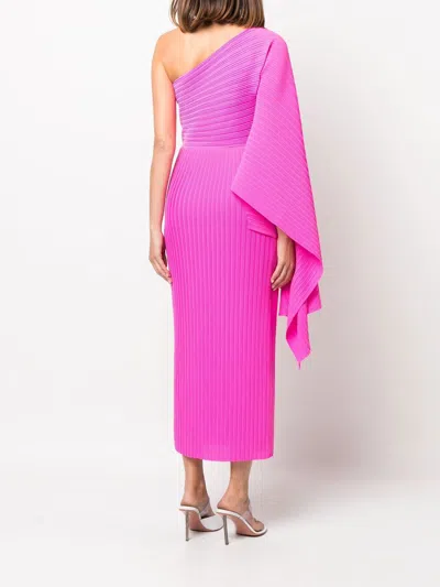 Solace London Lenna Midi Dress In Pink