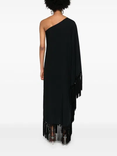Taller Marmo One-shoulder Fringed Midi Dress