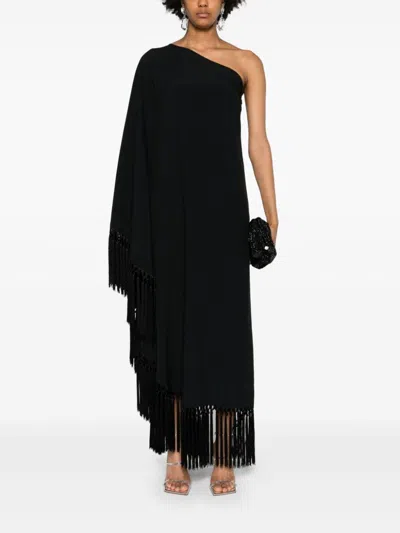 Taller Marmo One-shoulder Fringed Midi Dress