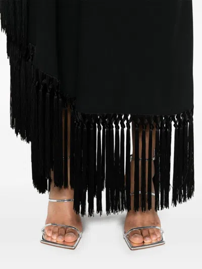 Taller Marmo One-shoulder Fringed Midi Dress