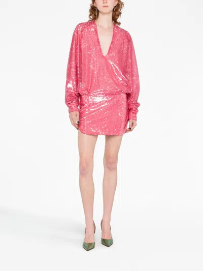 Attico Gael Sequin-embellished Minidress