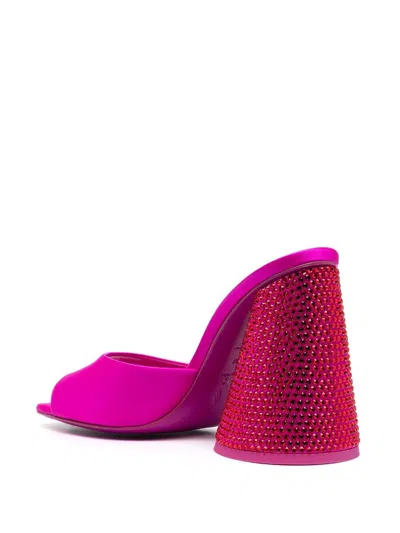 Attico Luz 105mm Rhinestone-embellished Leather Sandals