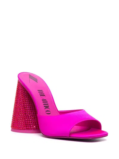Attico Luz 105mm Rhinestone-embellished Leather Sandals