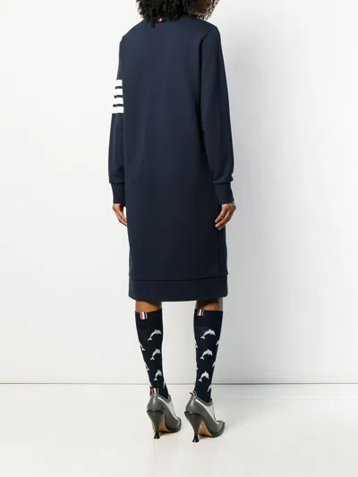 Shop Thom Browne 4 Bar Cotton Sweatdress