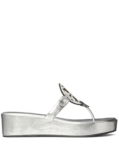 Shop Tory Burch Miller Wedge Thong Sandals