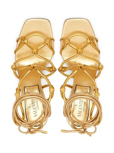 Shop Valentino Garavani Rockstud Net Heel Sandals