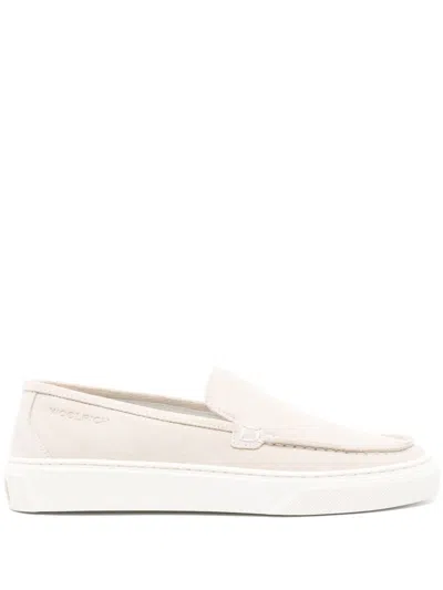 Shop Woolrich Suede Slip On Loafers