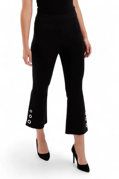 Frank Lyman Grommet Detail Pants In Black In Black