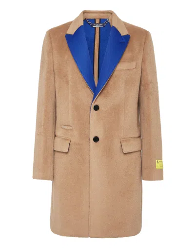 Philipp Plein Coat Long In Beige