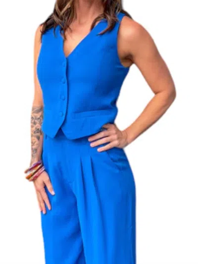 Greylin Liv Vest In Cobalt In Blue