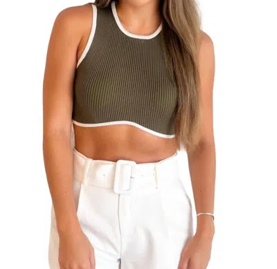 Olivaceous Departure Time Top In Olive In Green
