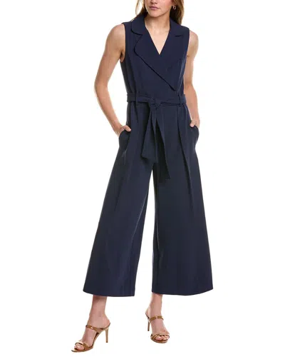 Shop Black Halo Danica Cropped Jumpsuit In Blue