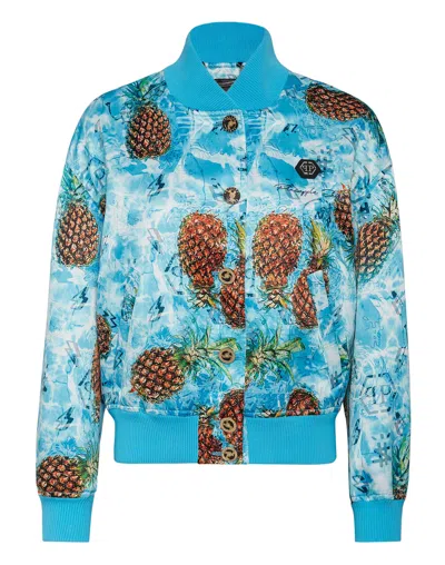 Philipp Plein Pineapple Skies Bomber Jacket In Multi