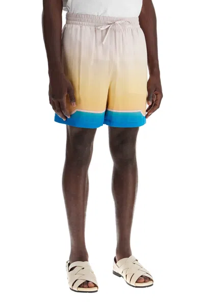 Shop Casablanca "colorful Silk Bermuda Shorts Set Men In Multicolor