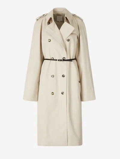 Givenchy Double-breasted Trench Coat In Voyou Line Belt